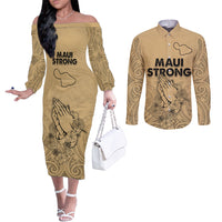 hawaii-strong-maui-wildfire-couples-matching-off-the-shoulder-long-sleeve-dress-and-long-sleeve-button-shirts-no3