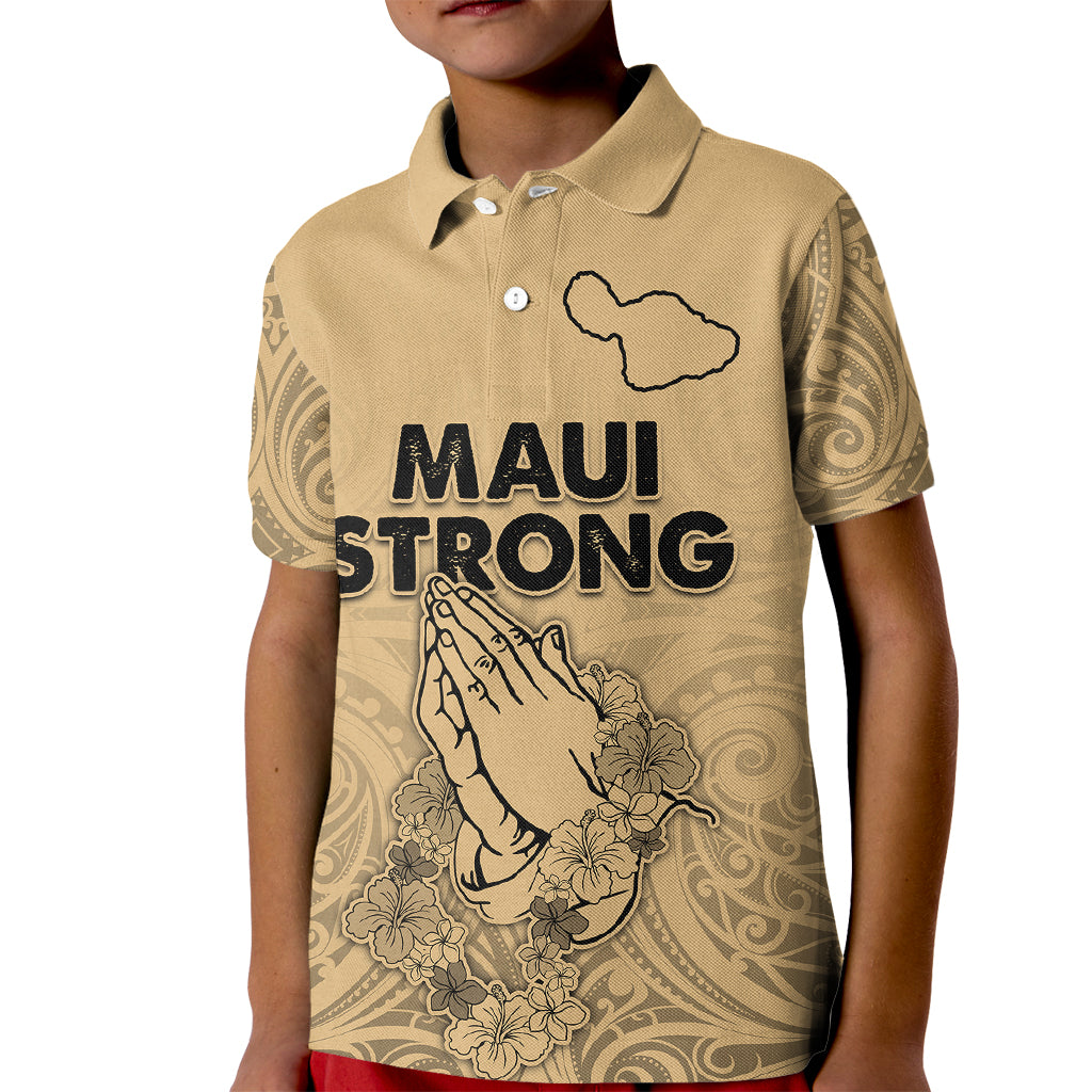Hawaii Strong Maui Wildfire Kid Polo Shirt No3 - Wonder Print Shop