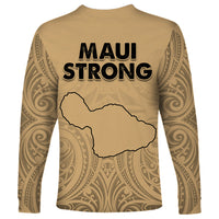 Hawaii Strong Maui Wildfire Long Sleeve Shirt No3 - Wonder Print Shop