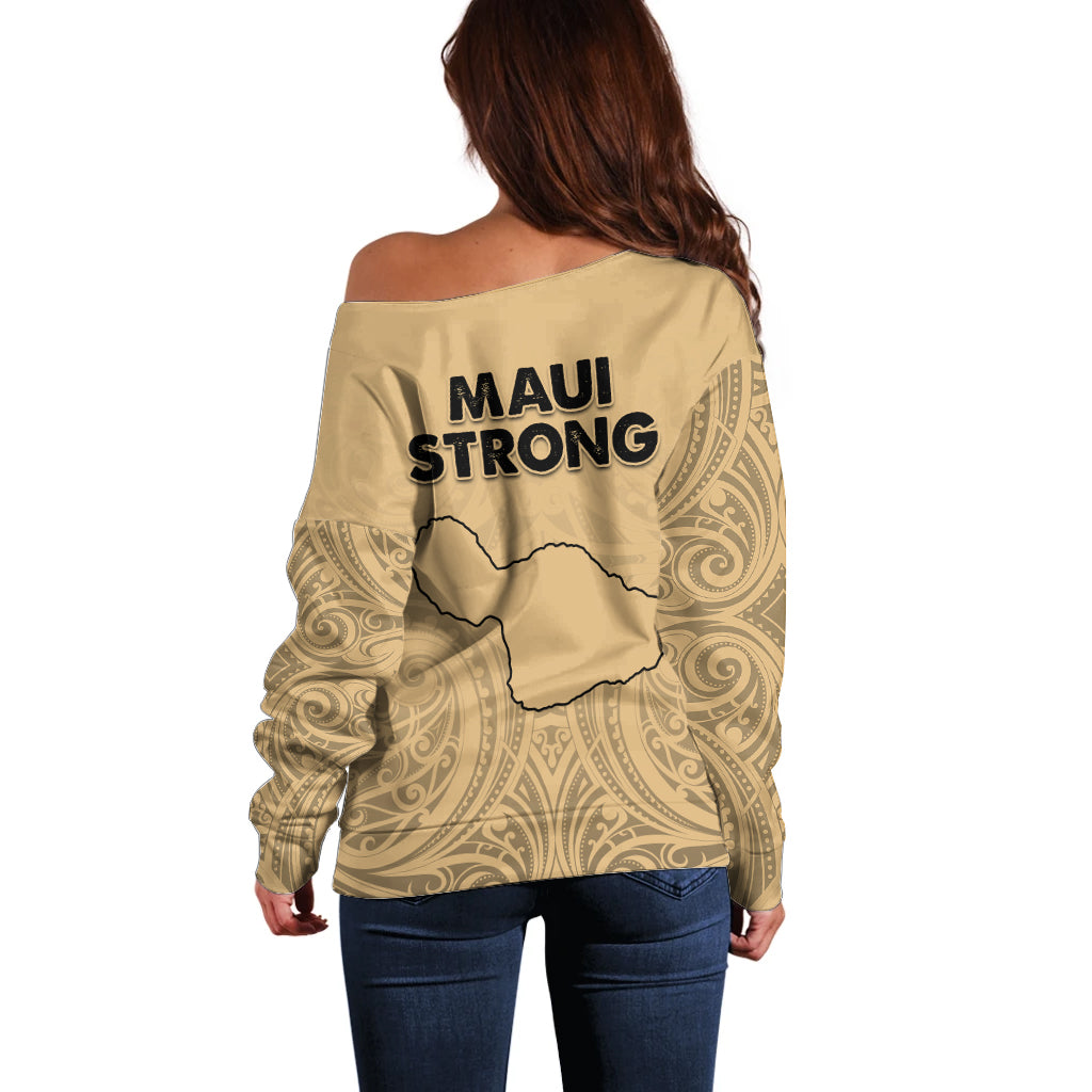 Hawaii Strong Maui Wildfire Off Shoulder Sweater No3 - Wonder Print Shop