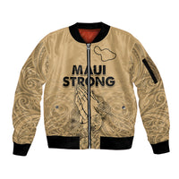 Hawaii Strong Maui Wildfire Sleeve Zip Bomber Jacket No3 - Wonder Print Shop