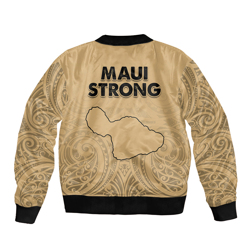 Hawaii Strong Maui Wildfire Sleeve Zip Bomber Jacket No3 - Wonder Print Shop