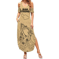 Hawaii Strong Maui Wildfire Summer Maxi Dress No3 - Wonder Print Shop
