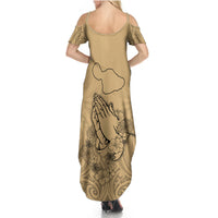 Hawaii Strong Maui Wildfire Summer Maxi Dress No3 - Wonder Print Shop