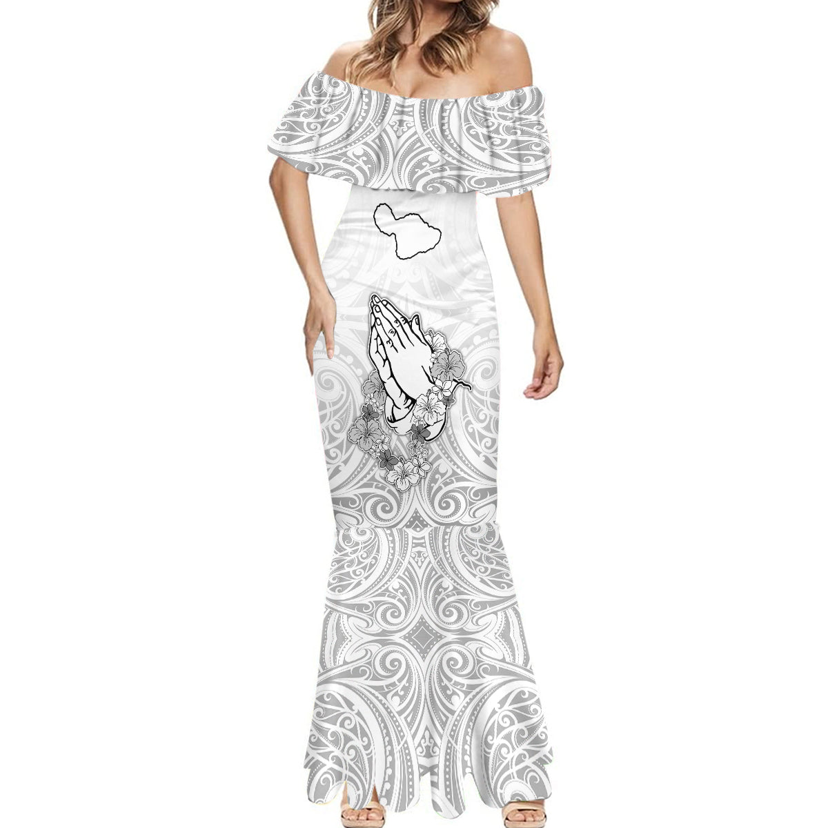 Hawaii Strong Maui Wildfire Mermaid Dress No4 - Wonder Print Shop