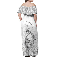 Hawaii Strong Maui Wildfire Off Shoulder Maxi Dress No4 - Wonder Print Shop