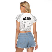 Hawaii Strong Maui Wildfire Raglan Cropped T Shirt No4 - Wonder Print Shop