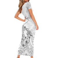 Hawaii Strong Maui Wildfire Short Sleeve Bodycon Dress No4 - Wonder Print Shop