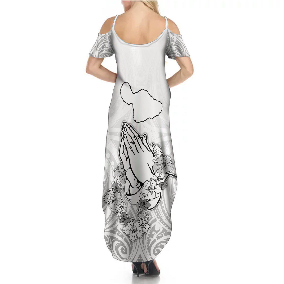 Hawaii Strong Maui Wildfire Summer Maxi Dress No4 - Wonder Print Shop