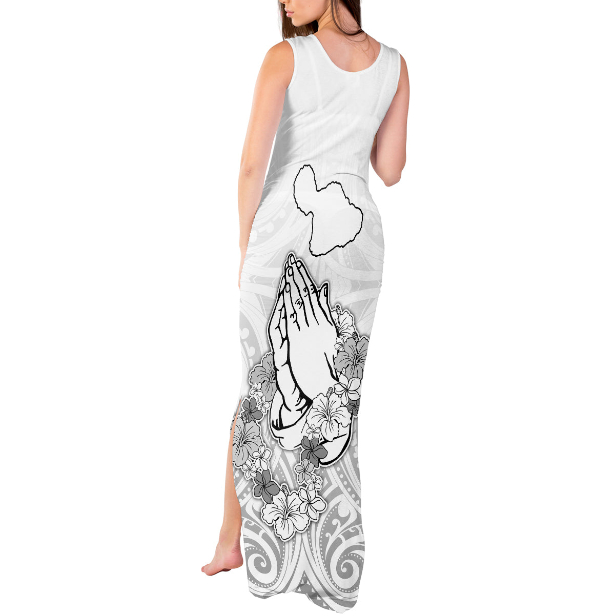Hawaii Strong Maui Wildfire Tank Maxi Dress No4 - Wonder Print Shop