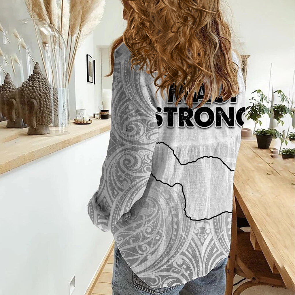 Hawaii Strong Maui Wildfire Women Casual Shirt No4 - Wonder Print Shop
