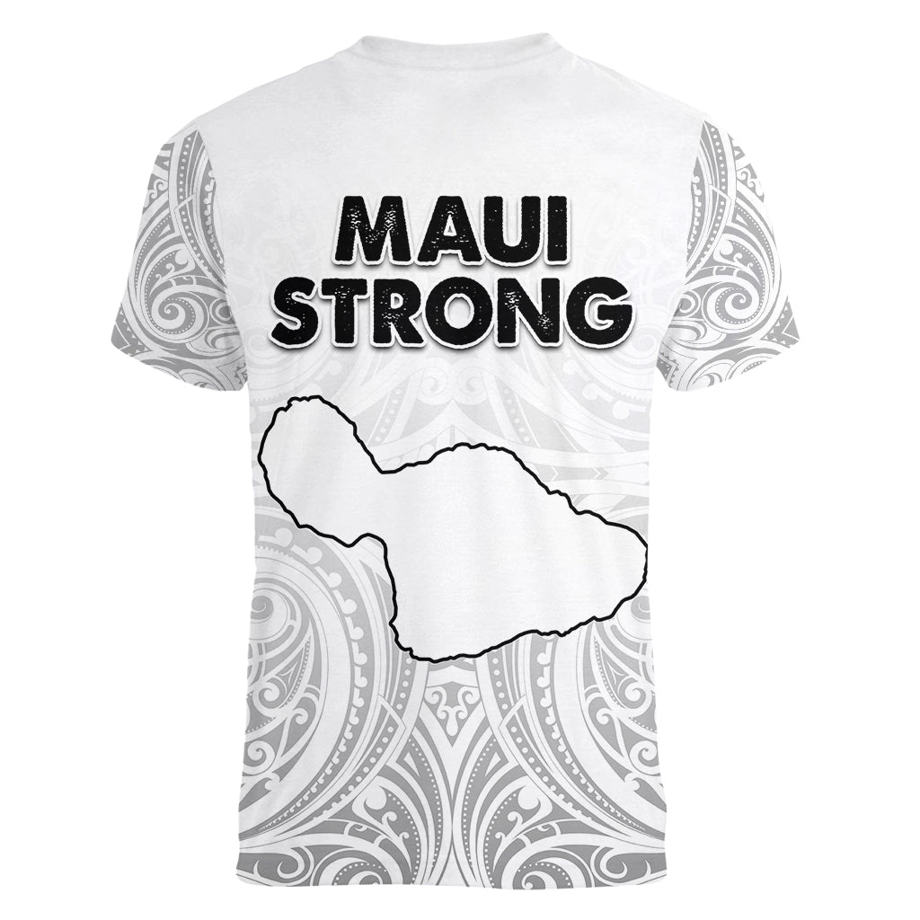 Hawaii Strong Maui Wildfire Women V Neck T Shirt No4 - Wonder Print Shop