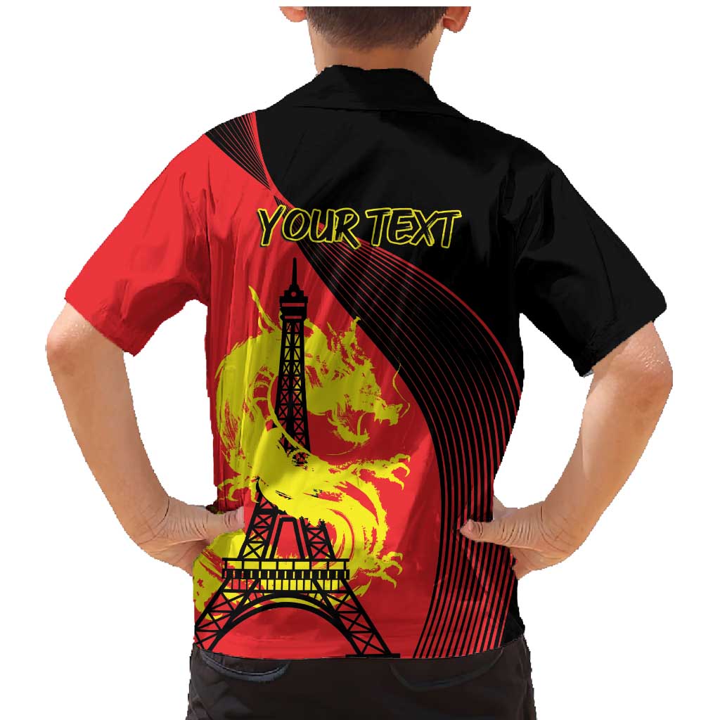 Personalized China Summer Sport Family Matching Mermaid Dress and Hawaiian Shirt Dragon With Eiffel Tower Go Paris 2024 LT9 - Wonder Print Shop