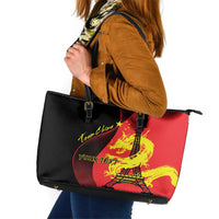 Personalized China Summer Sport Leather Tote Bag Dragon With Eiffel Tower Go Paris 2024 - Wonder Print Shop