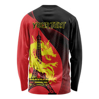 Personalized China Summer Sport Long Sleeve Shirt Dragon With Eiffel Tower Go Paris 2024 - Wonder Print Shop