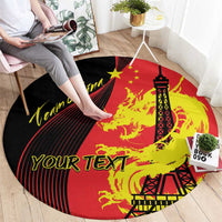 Personalized China Summer Sport Round Carpet Dragon With Eiffel Tower Go Paris 2024