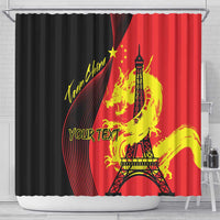 Personalized China Summer Sport Shower Curtain Dragon With Eiffel Tower Go Paris 2024