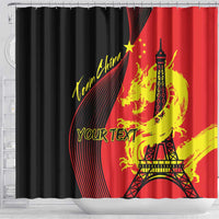 Personalized China Summer Sport Shower Curtain Dragon With Eiffel Tower Go Paris 2024