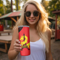 Personalized China Summer Sport Skinny Tumbler Dragon With Eiffel Tower Go Paris 2024 - Wonder Print Shop