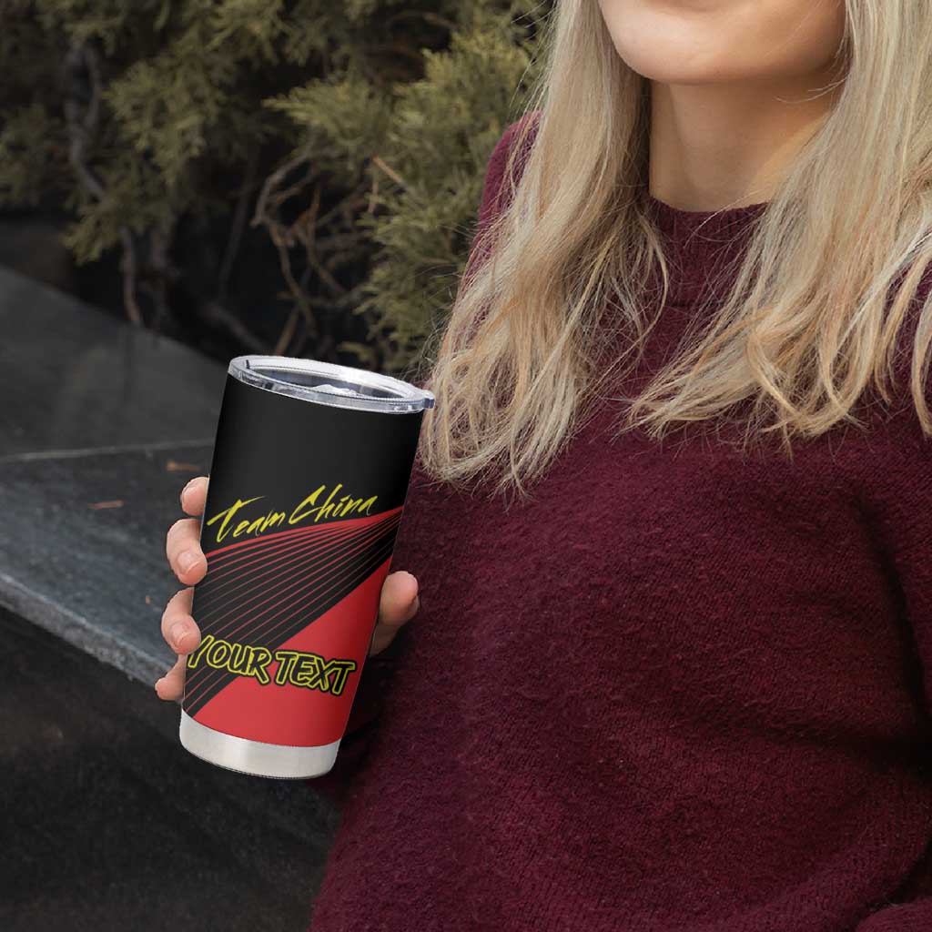 Personalized China Summer Sport Tumbler Cup Dragon With Eiffel Tower Go Paris 2024 - Wonder Print Shop