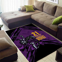 Custom Caribbean Cricket Trinidad and Tobago Cricket Area Rug TKR Champions 2025 Purple Edition - Wonder Print Shop