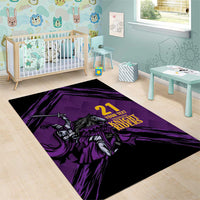 Custom Caribbean Cricket Trinidad and Tobago Cricket Area Rug TKR Champions 2025 Purple Edition - Wonder Print Shop