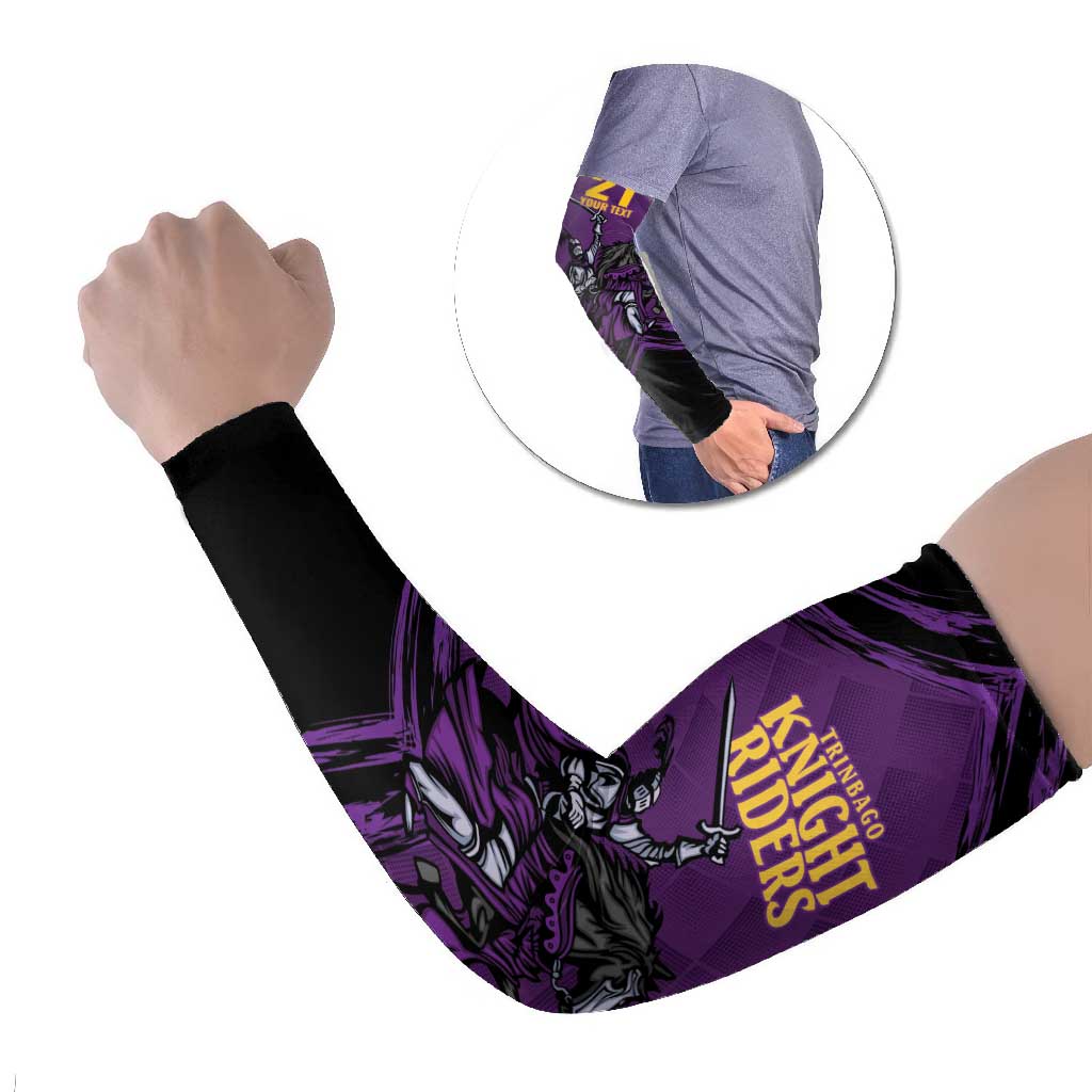 Custom Caribbean Cricket Trinidad and Tobago Cricket Arm Sleeves TKR Champions 2025 Purple Edition - Wonder Print Shop