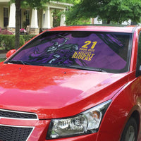 Custom Caribbean Cricket Trinidad and Tobago Cricket Auto Sun Shade TKR Champions 2025 Purple Edition - Wonder Print Shop