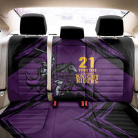 Custom Caribbean Cricket Trinidad and Tobago Cricket Back Car Seat Cover TKR Champions 2025 Purple Edition - Wonder Print Shop