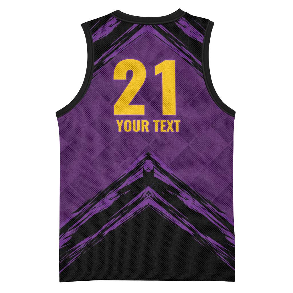 Custom Caribbean Cricket Trinidad and Tobago Cricket Basketball Jersey TKR Champions 2025 Purple Edition - Wonder Print Shop