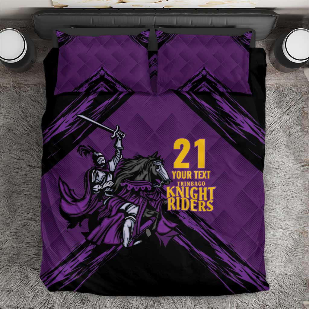 Custom Caribbean Cricket Trinidad and Tobago Cricket Bedding Set TKR Champions 2025 Purple Edition - Wonder Print Shop