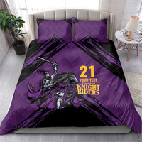 Custom Caribbean Cricket Trinidad and Tobago Cricket Bedding Set TKR Champions 2025 Purple Edition - Wonder Print Shop