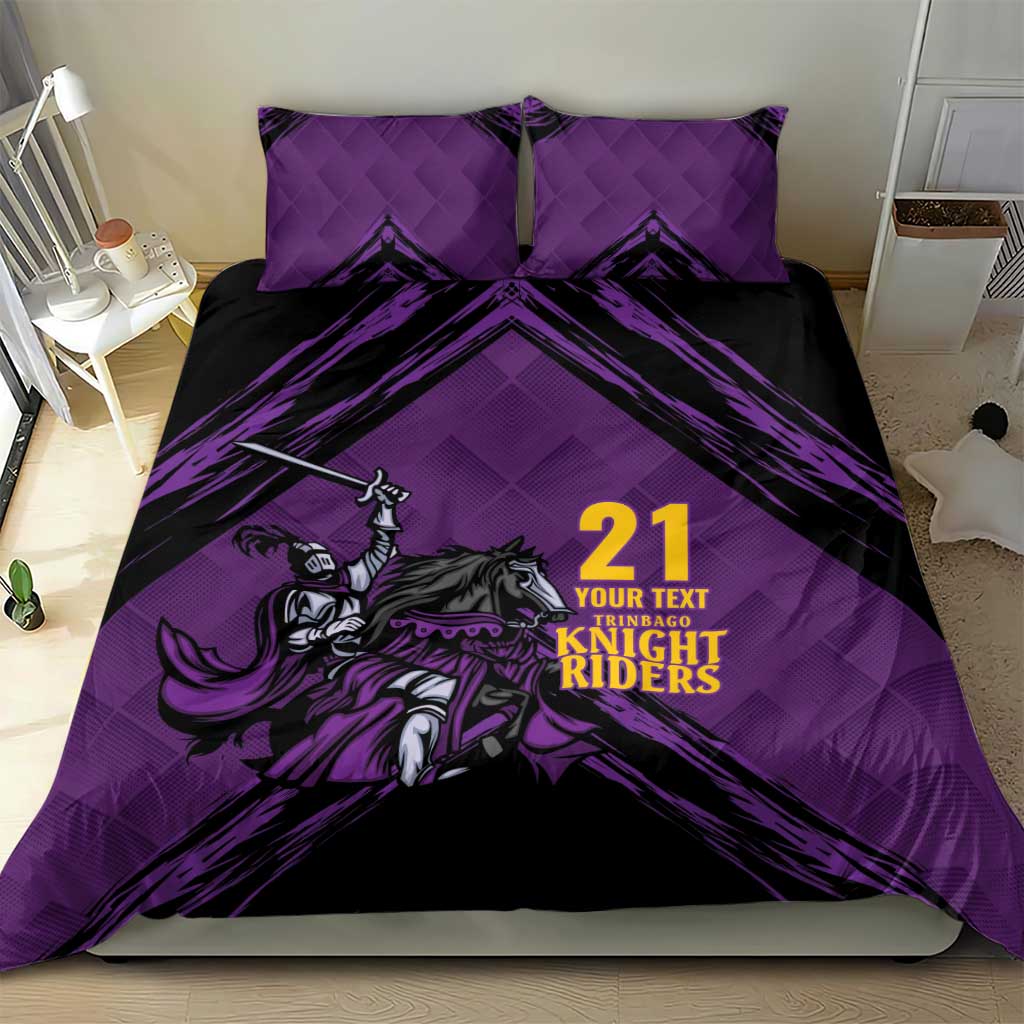 Custom Caribbean Cricket Trinidad and Tobago Cricket Bedding Set TKR Champions 2025 Purple Edition - Wonder Print Shop