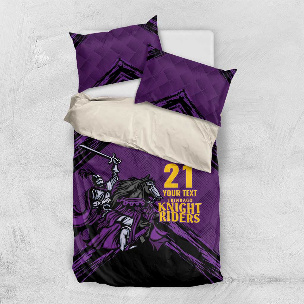 Custom Caribbean Cricket Trinidad and Tobago Cricket Bedding Set TKR Champions 2025 Purple Edition - Wonder Print Shop