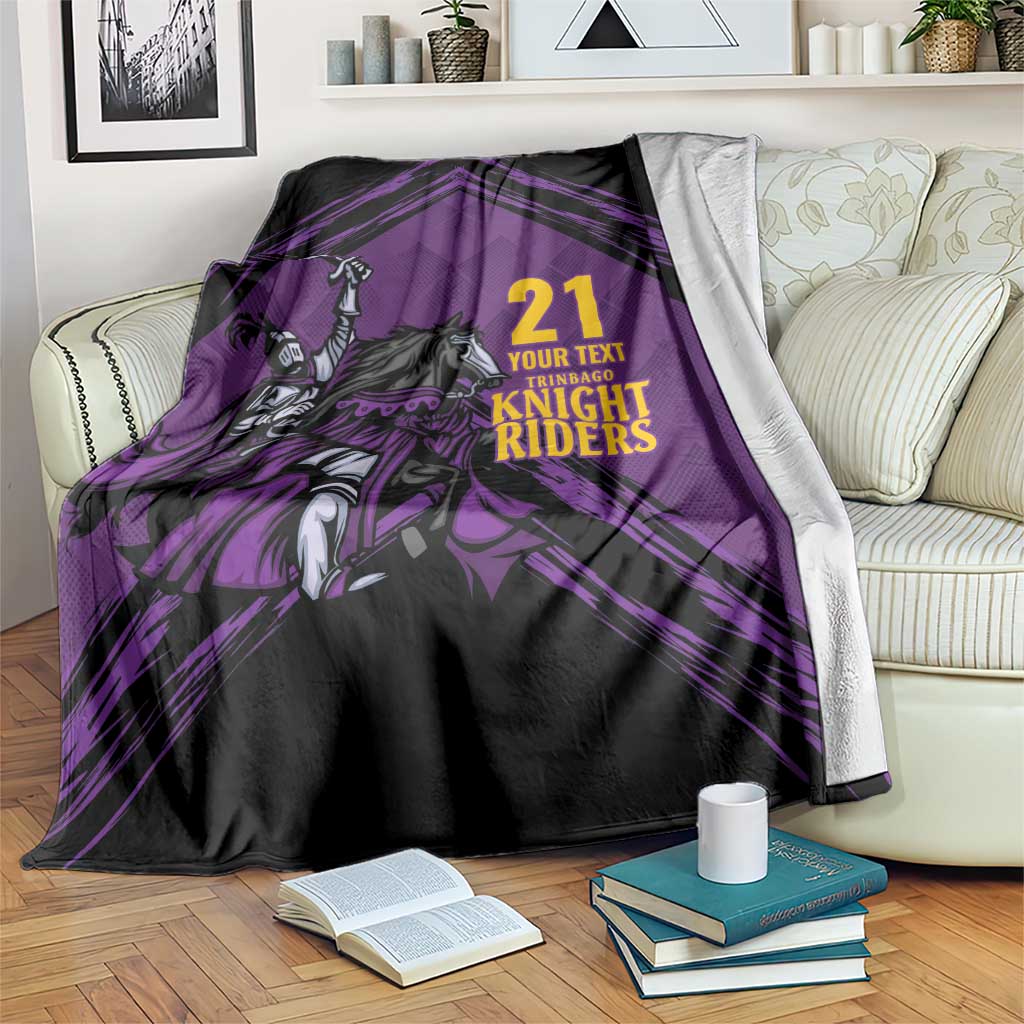 Custom Caribbean Cricket Trinidad and Tobago Cricket Blanket TKR Champions 2025 Purple Edition - Wonder Print Shop