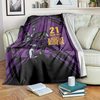Custom Caribbean Cricket Trinidad and Tobago Cricket Blanket TKR Champions 2025 Purple Edition - Wonder Print Shop