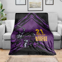 Custom Caribbean Cricket Trinidad and Tobago Cricket Blanket TKR Champions 2025 Purple Edition - Wonder Print Shop