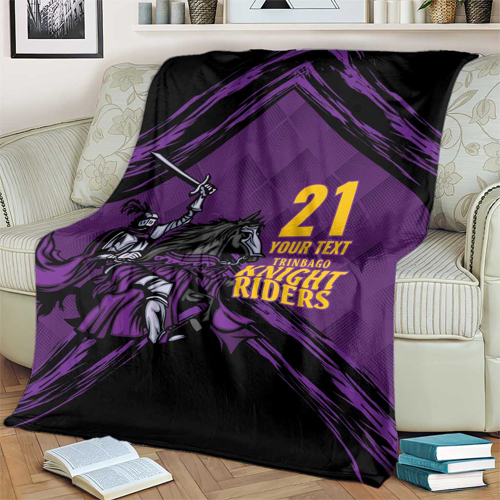 Custom Caribbean Cricket Trinidad and Tobago Cricket Blanket TKR Champions 2025 Purple Edition - Wonder Print Shop