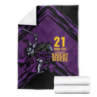 Custom Caribbean Cricket Trinidad and Tobago Cricket Blanket TKR Champions 2025 Purple Edition - Wonder Print Shop