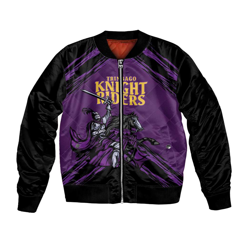 Custom Caribbean Cricket Trinidad and Tobago Cricket Bomber Jacket TKR Champions 2025 Purple Edition - Wonder Print Shop