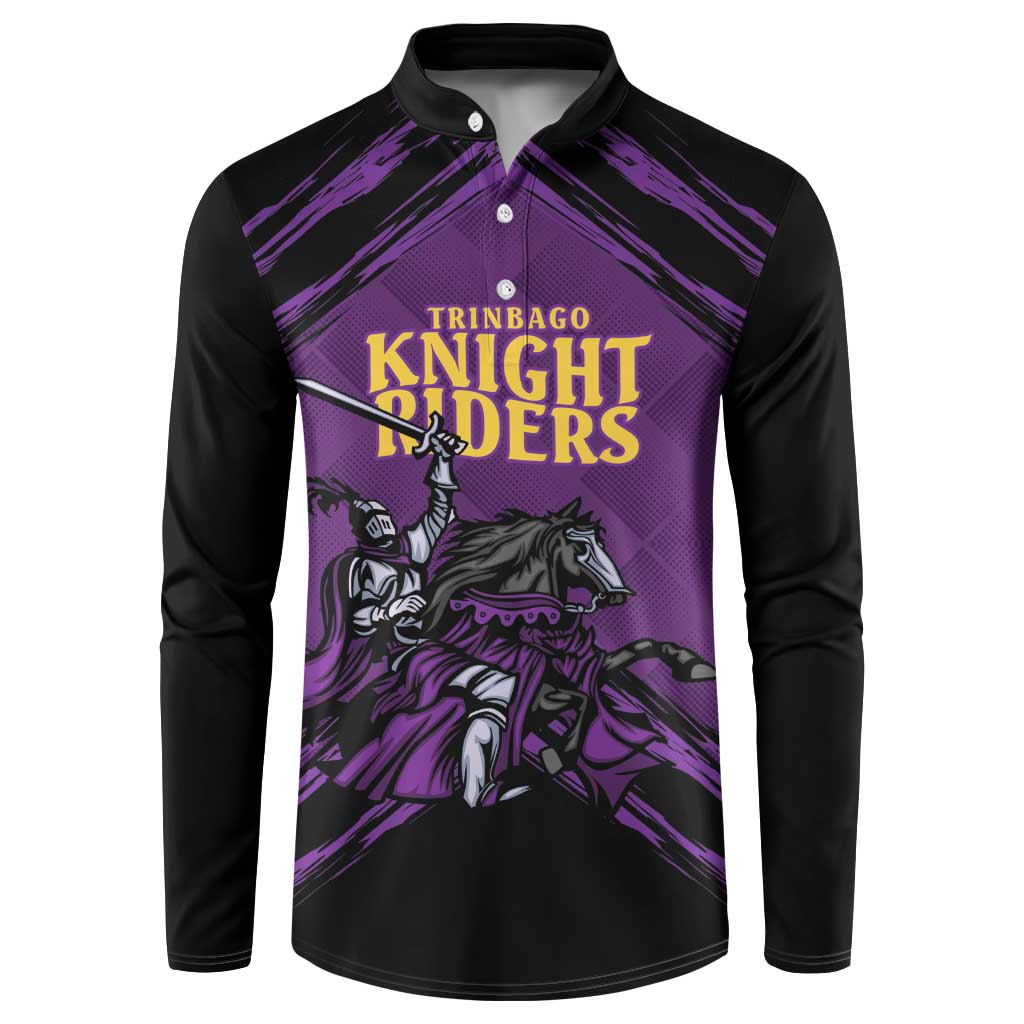 Custom Caribbean Cricket Trinidad and Tobago Cricket Button Sweatshirt TKR Champions 2025 Purple Edition - Wonder Print Shop