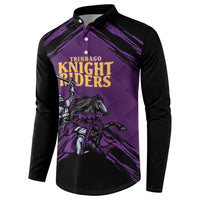 Custom Caribbean Cricket Trinidad and Tobago Cricket Button Sweatshirt TKR Champions 2025 Purple Edition - Wonder Print Shop