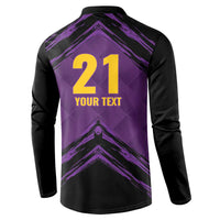 Custom Caribbean Cricket Trinidad and Tobago Cricket Button Sweatshirt TKR Champions 2025 Purple Edition - Wonder Print Shop