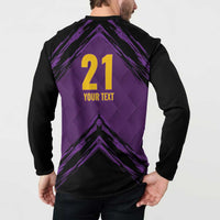 Custom Caribbean Cricket Trinidad and Tobago Cricket Button Sweatshirt TKR Champions 2025 Purple Edition - Wonder Print Shop