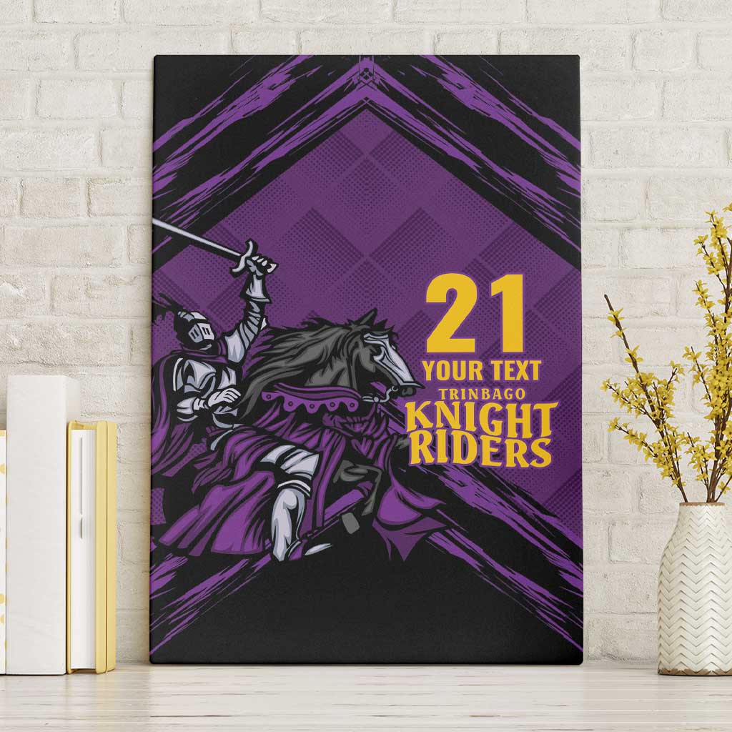 Custom Caribbean Cricket Trinidad and Tobago Cricket Canvas Wall Art TKR Champions 2025 Purple Edition - Wonder Print Shop