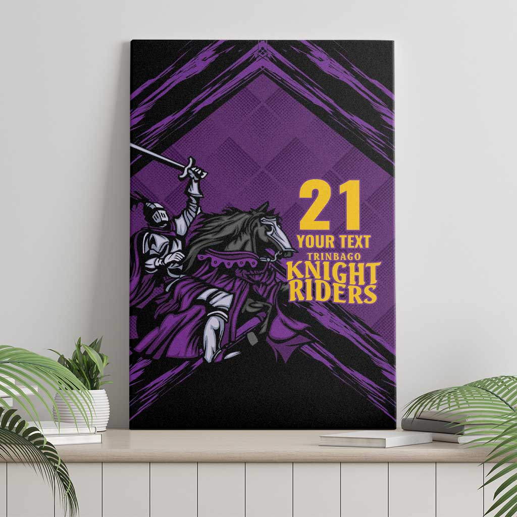 Custom Caribbean Cricket Trinidad and Tobago Cricket Canvas Wall Art TKR Champions 2025 Purple Edition - Wonder Print Shop