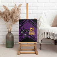 Custom Caribbean Cricket Trinidad and Tobago Cricket Canvas Wall Art TKR Champions 2025 Purple Edition - Wonder Print Shop