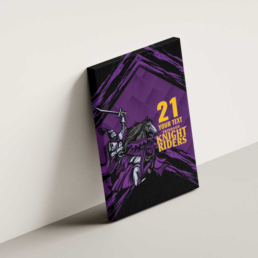 Custom Caribbean Cricket Trinidad and Tobago Cricket Canvas Wall Art TKR Champions 2025 Purple Edition - Wonder Print Shop