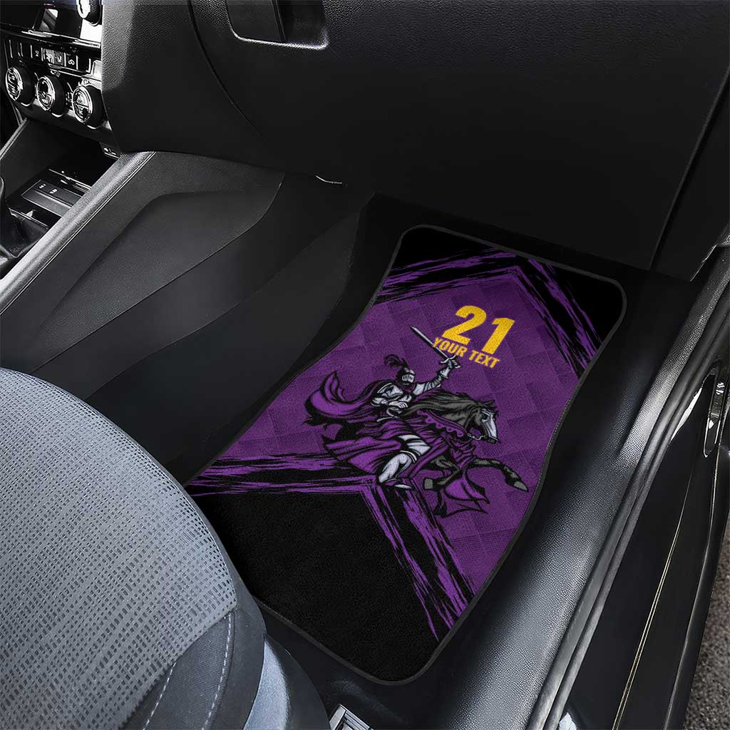 Custom Caribbean Cricket Trinidad and Tobago Cricket Car Mats TKR Champions 2025 Purple Edition - Wonder Print Shop