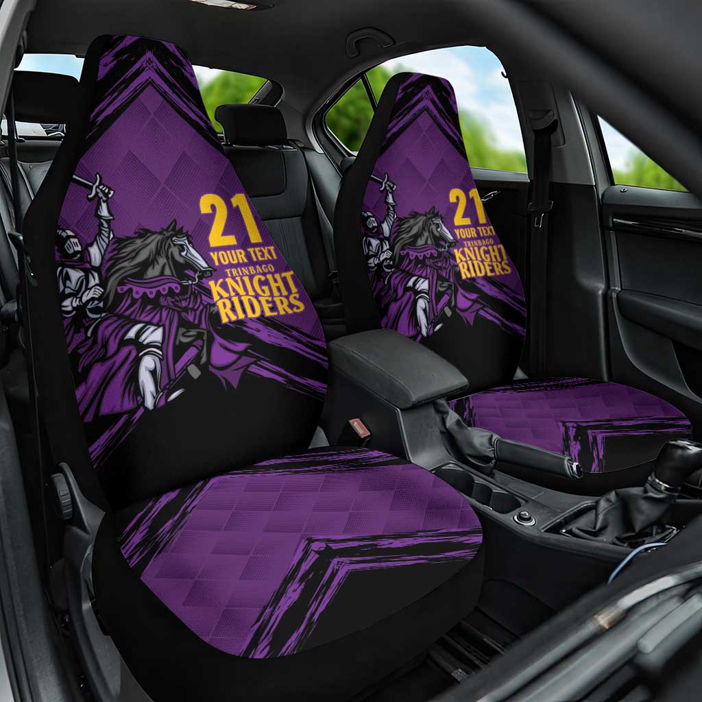 Custom Caribbean Cricket Trinidad and Tobago Cricket Car Seat Cover TKR Champions 2025 Purple Edition - Wonder Print Shop